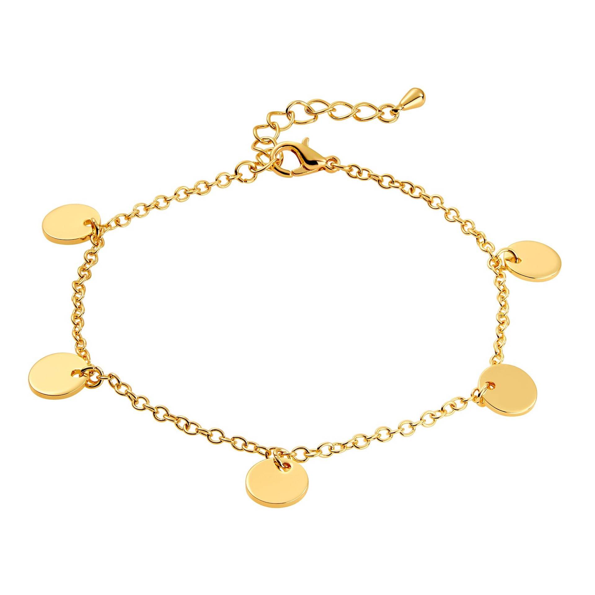 Armband Mit Kreiselementen Poliert Damen Gold ONE SIZE von Heideman