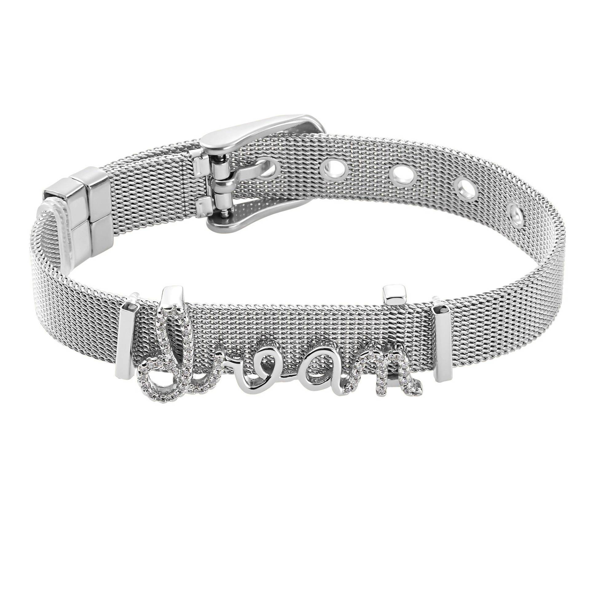 Mesh Armband Dream Poliert Damen Silber ONE SIZE von Heideman