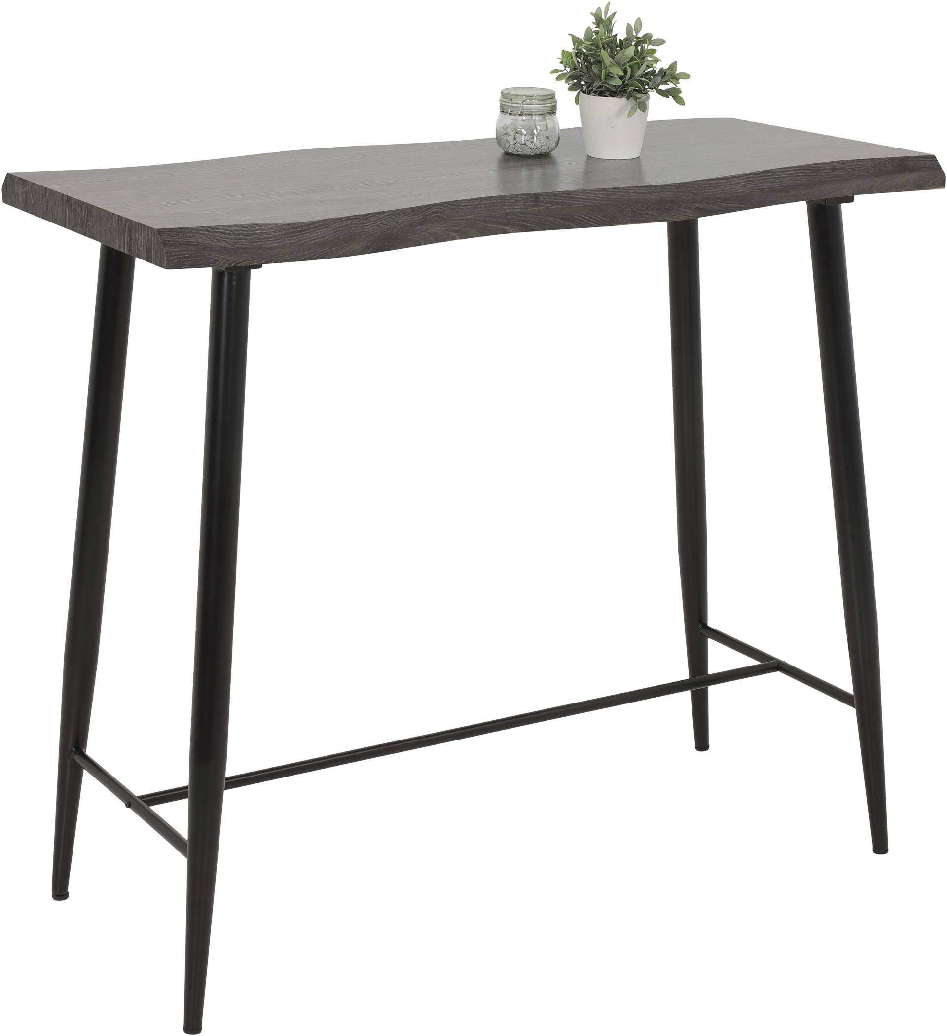 HELA Bartisch »GABI«, Baumkantentisch, 120 cm Breite, Industrial Design, Wildeiche oder Grau HELA Bartisch »GABI«, Baumkantentisch, 120 cm Breite, Industrial Design, Wildeiche oder Grau von Hela
