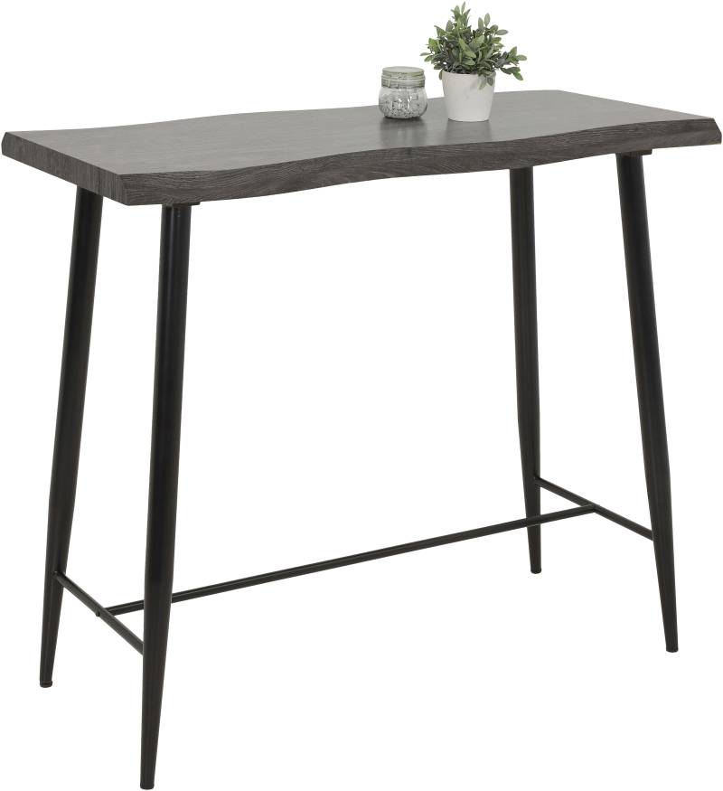 HELA Bartisch »GABI«, Baumkantentisch, 120 cm Breite, Industrial Design, Wildeiche oder Grau von Hela