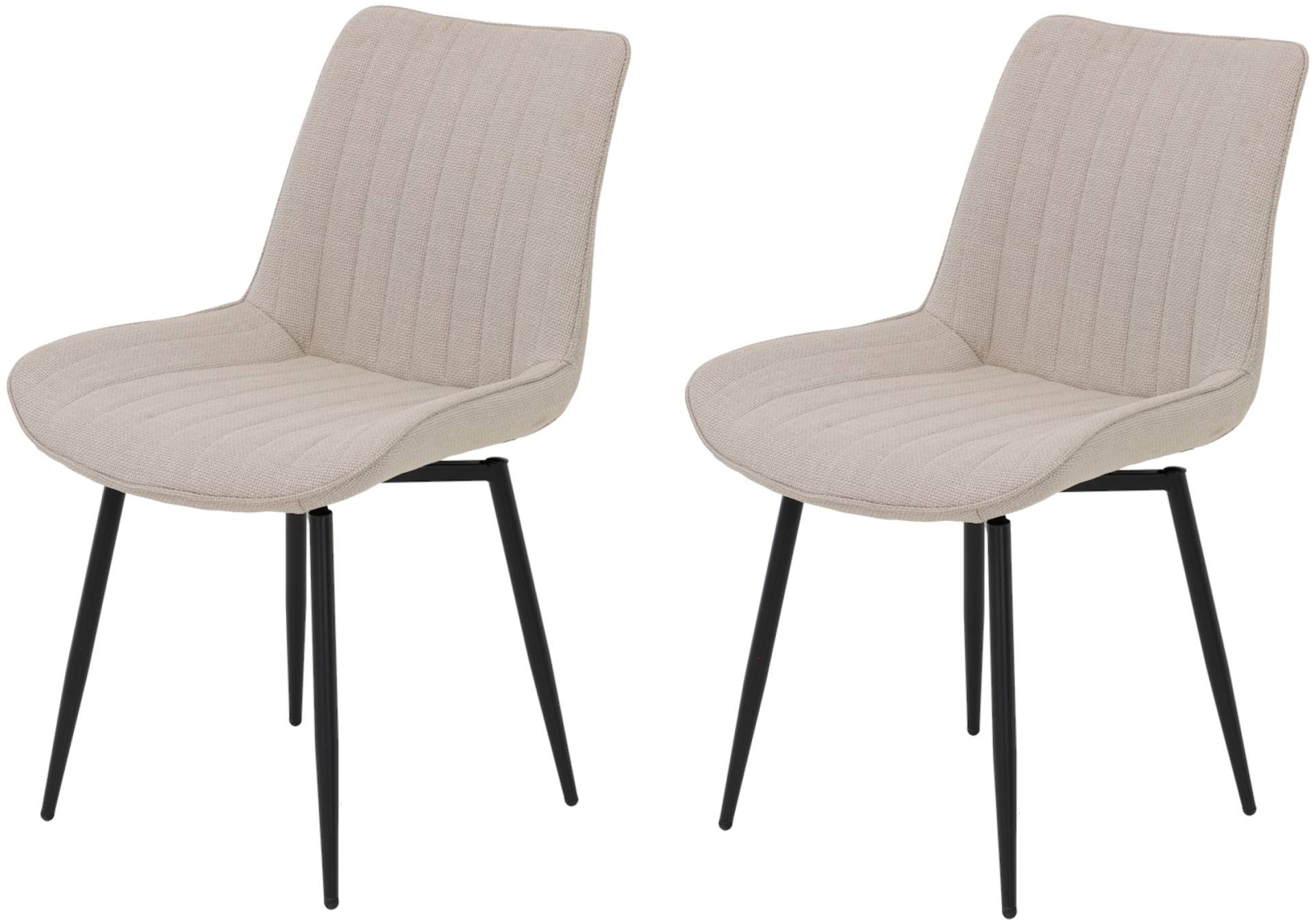 HELA Drehstuhl »Vierfussstuhl BERGEN«, (Set), 2 St., Webstoff, Esszimmerstuhl, XL-Sitzbreite, 360° drehbar von Hela
