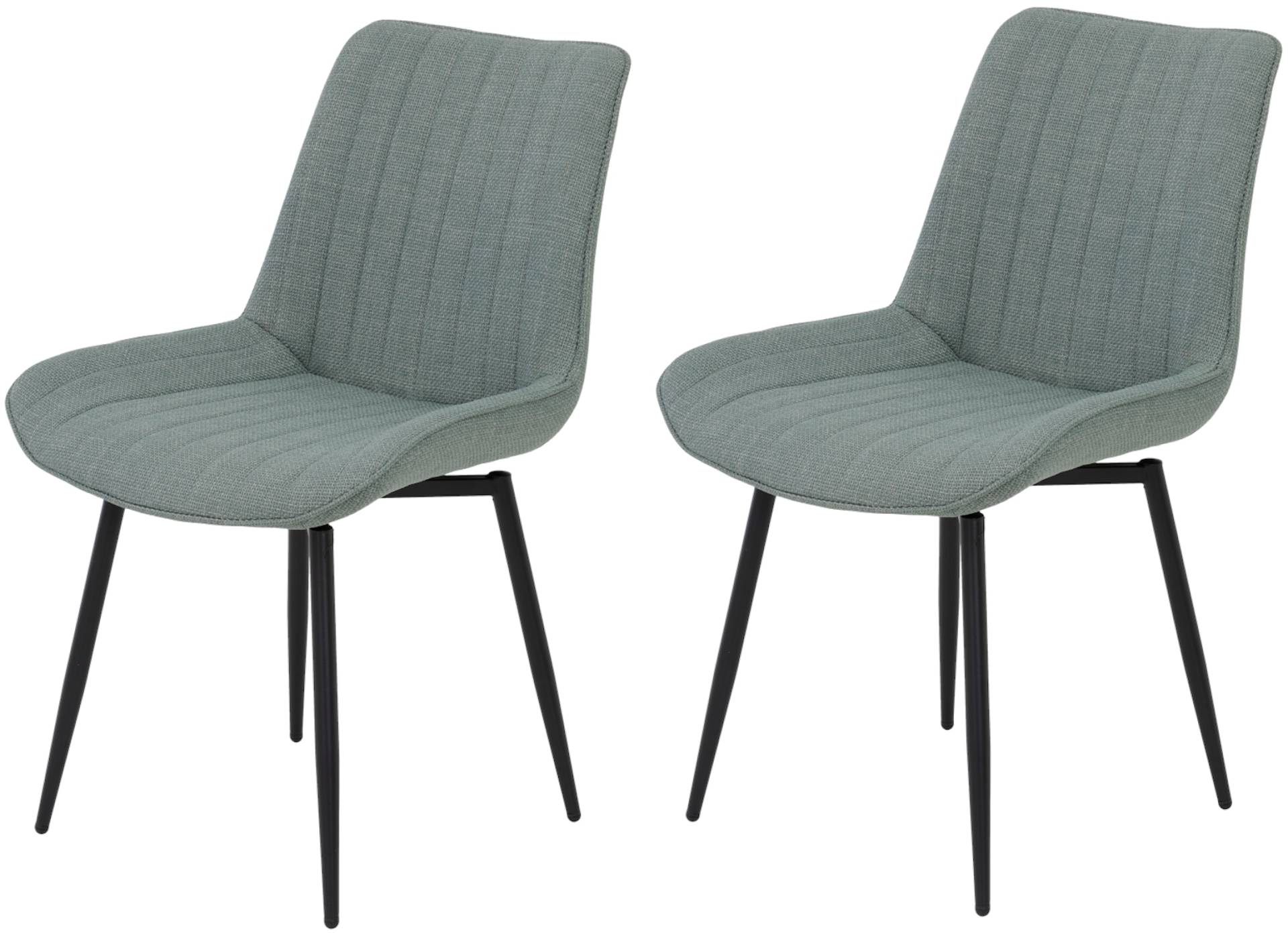HELA Drehstuhl »Vierfussstuhl BERGEN«, (Set), 2 St., Webstoff, Esszimmerstuhl, XL-Sitzbreite, 360° drehbar von Hela