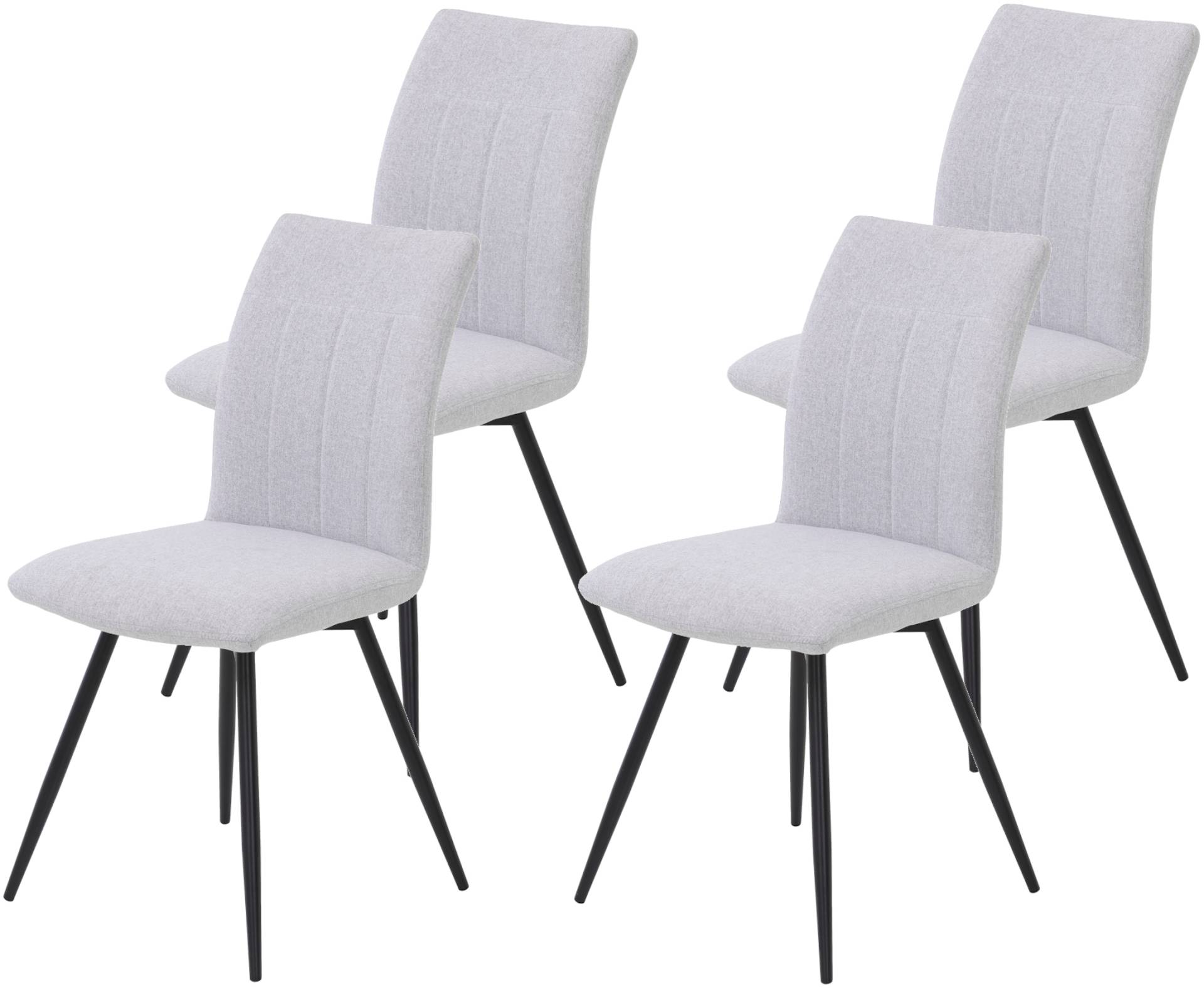 HELA Drehstuhl »Vierfussstuhl RIO«, (Set), 4 St., Webstoff, Esszimmerstuhl, 360° drehbar, gepolstert, Webstoff, 120kg belastbar von Hela
