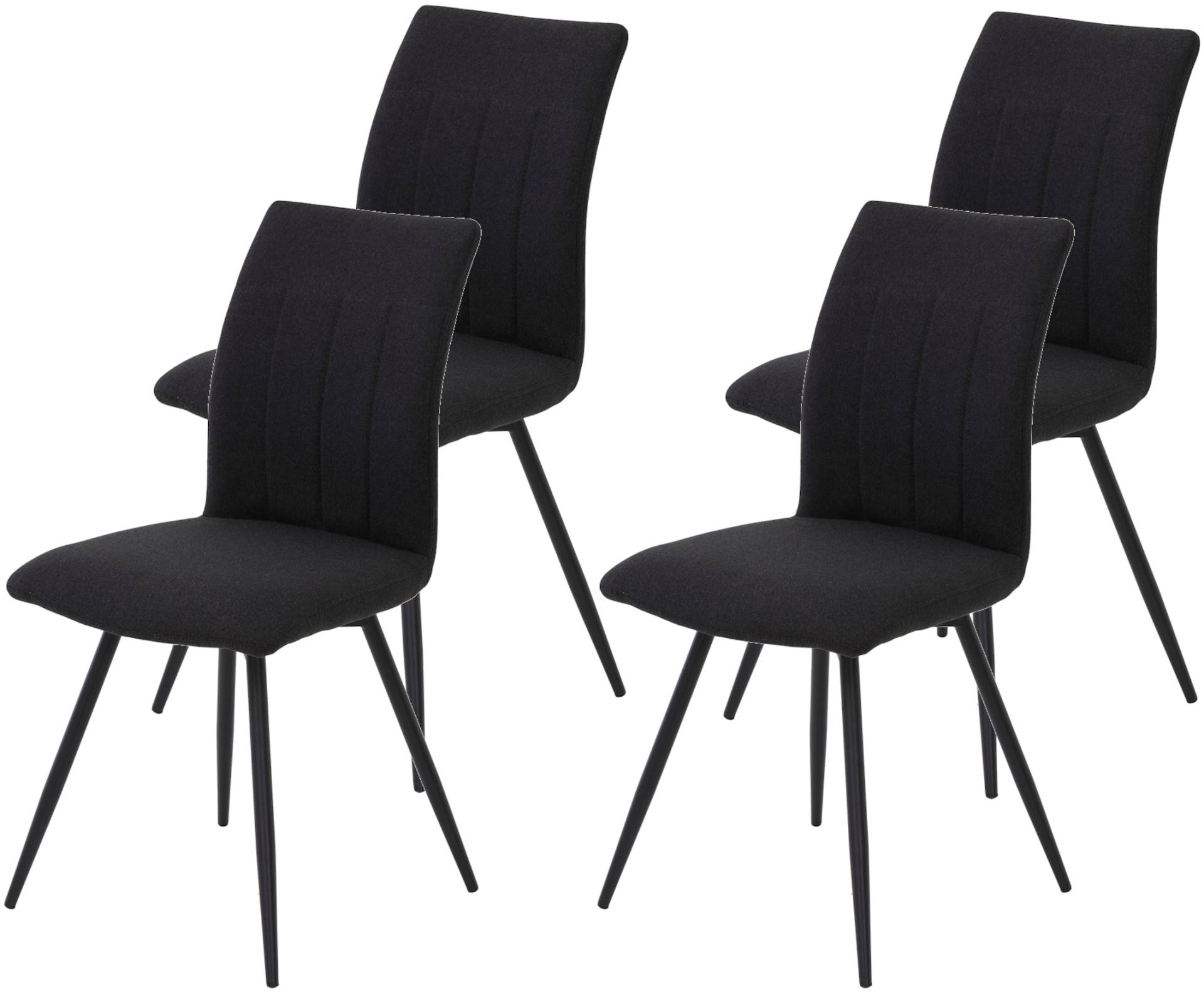 HELA Drehstuhl »Vierfussstuhl RIO«, (Set), 4 St., Webstoff, Esszimmerstuhl, 360° drehbar, gepolstert, Webstoff, 120kg belastbar von Hela