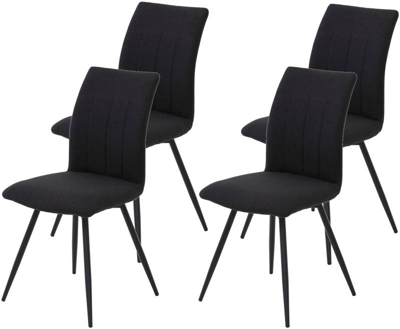 HELA Drehstuhl »Vierfussstuhl RIO«, (Set), 4 St., Webstoff, Esszimmerstuhl, 360° drehbar, gepolstert, Webstoff, 120kg belastbar von Hela