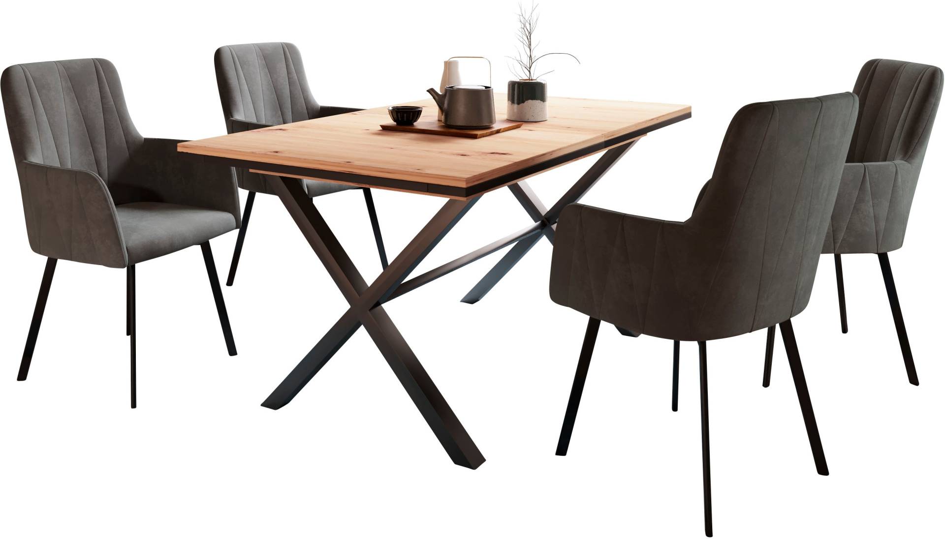 HELA Essgruppe »Karina«, (Set, 5 tlg.), Ausziehbar 160 - 200 cm, Sessel 360° drehbar von Hela