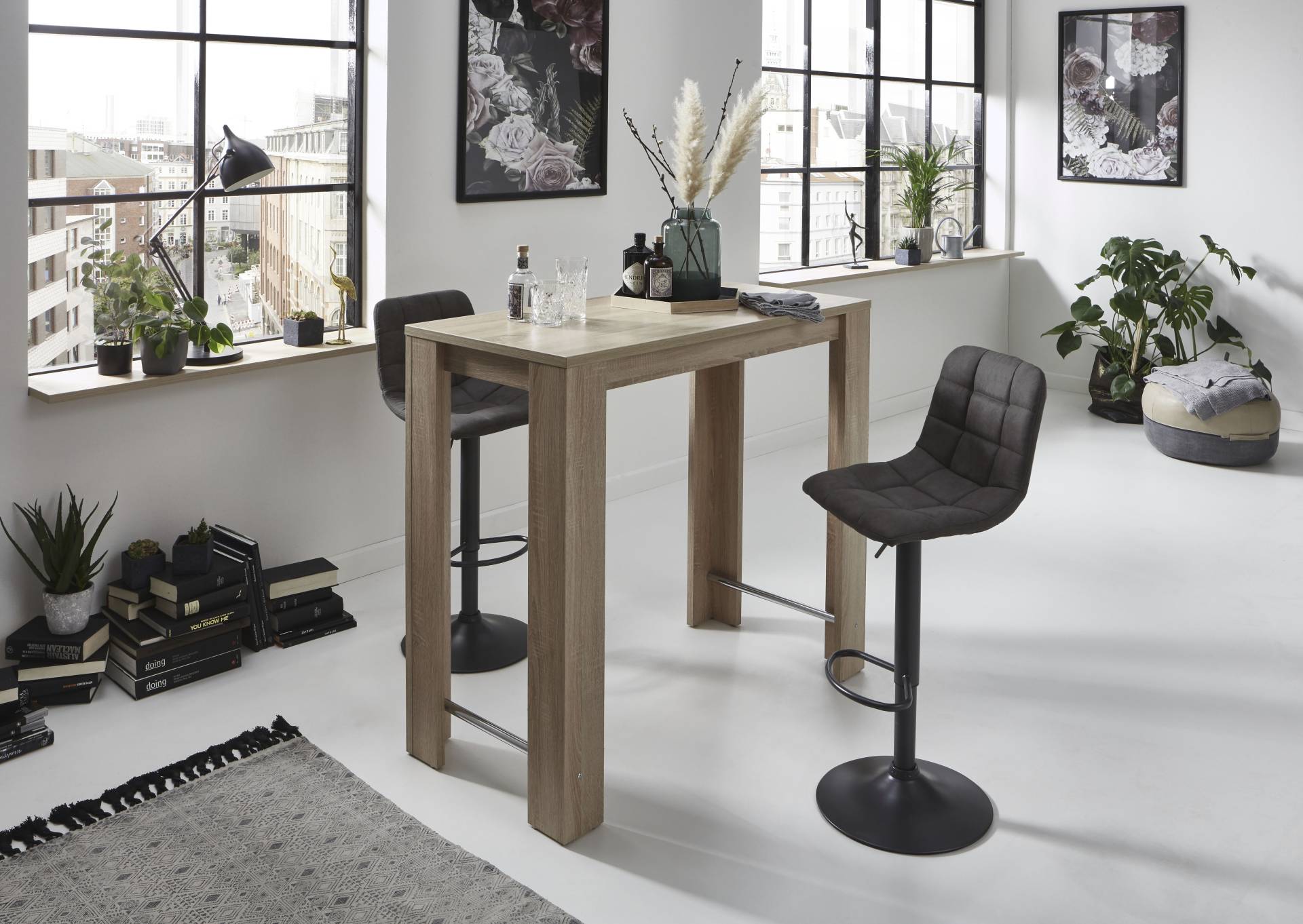 HELA Essgruppe »Yvonne«, (Set, 3 tlg.), verschiedene Farben/ Verstellbarer Barhocker von Hela