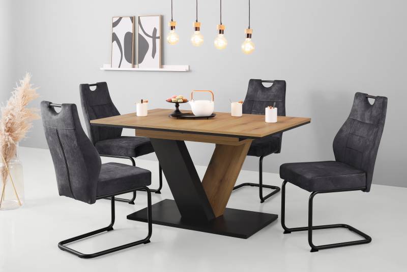 HELA Esszimmerstuhl »Linda S Schwingstuhl BESTSELLER«, (Set), 1 St., Samtvelours, mit Taschenfederkern Sitz, mit 140KG belastbar, Freischwinger von Hela
