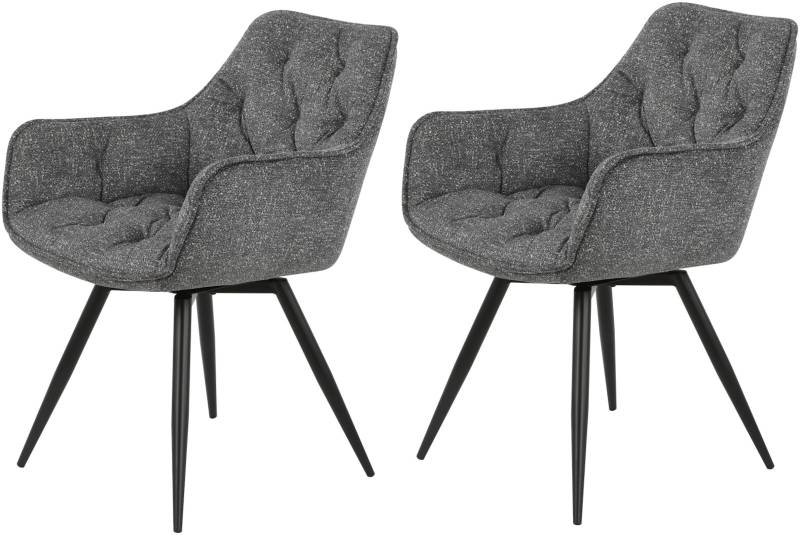HELA Esszimmerstuhl »Mara«, (Set), 2 St., Webstoff, Drehstuhl, Teddy Bezug, Webstoff oder Samtvelours von Hela