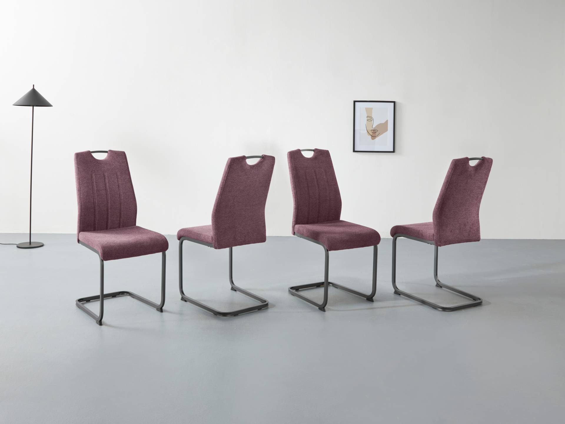 HELA Freischwinger »CHRISTINA«, (Set), 4 St., Webstoff, 1, 2 oder 4 Stück, Schwingstuhl von Hela
