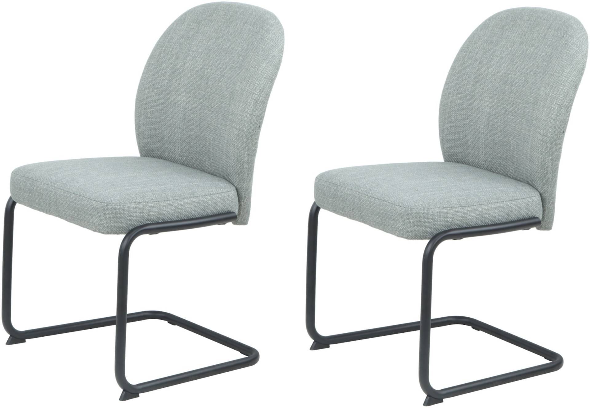 HELA Freischwinger »KAREN«, (Set), 2 St., Esszimmerstuhl, Rundrohrgestell, gepolstert, Webstoff, Schwingstuhl von Hela