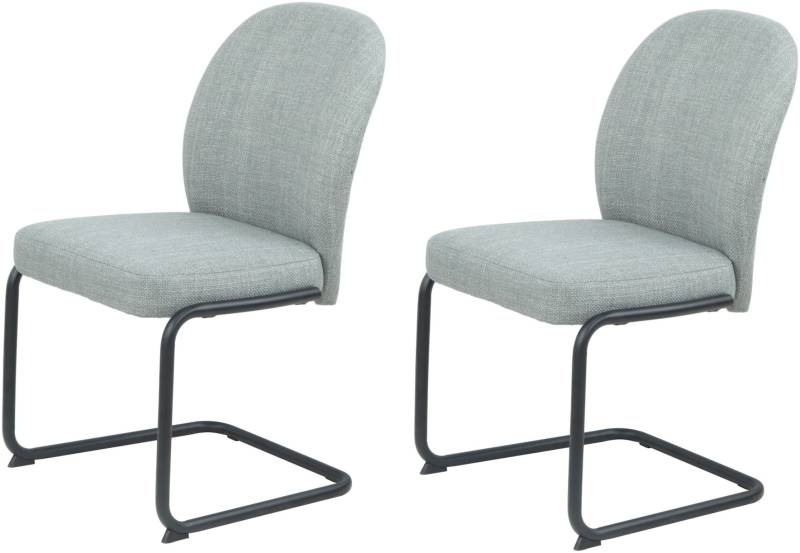HELA Freischwinger »KAREN«, (Set), 2 St., Esszimmerstuhl, Rundrohrgestell, gepolstert, Webstoff, Schwingstuhl von Hela
