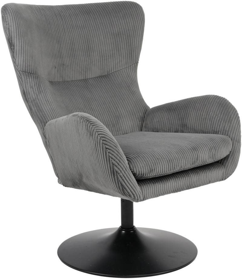 HELA Loungesessel »SAMOS«, (1 St.), Sessel;drehbar;Trompetengestell;Microfaser Breitcord;Armlehnen von Hela