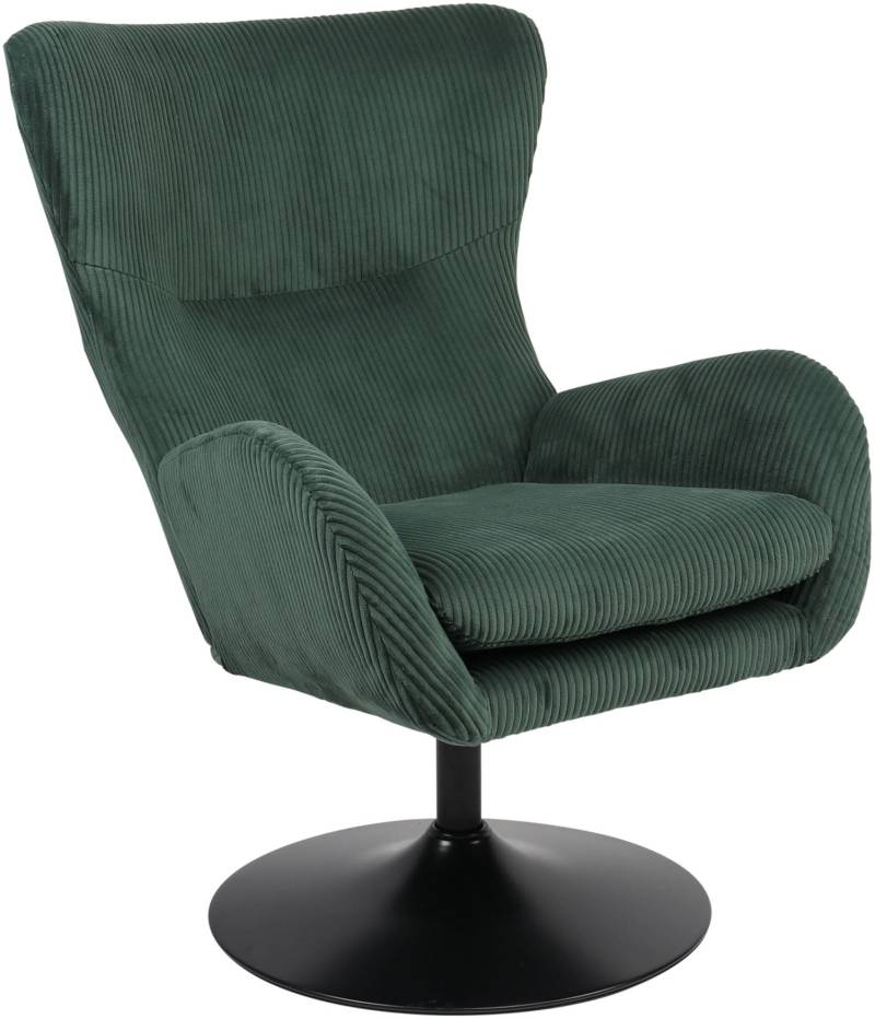 HELA Loungesessel »SAMOS«, (1 St.), Sessel;drehbar;Trompetengestell;Microfaser Breitcord;Armlehnen von Hela