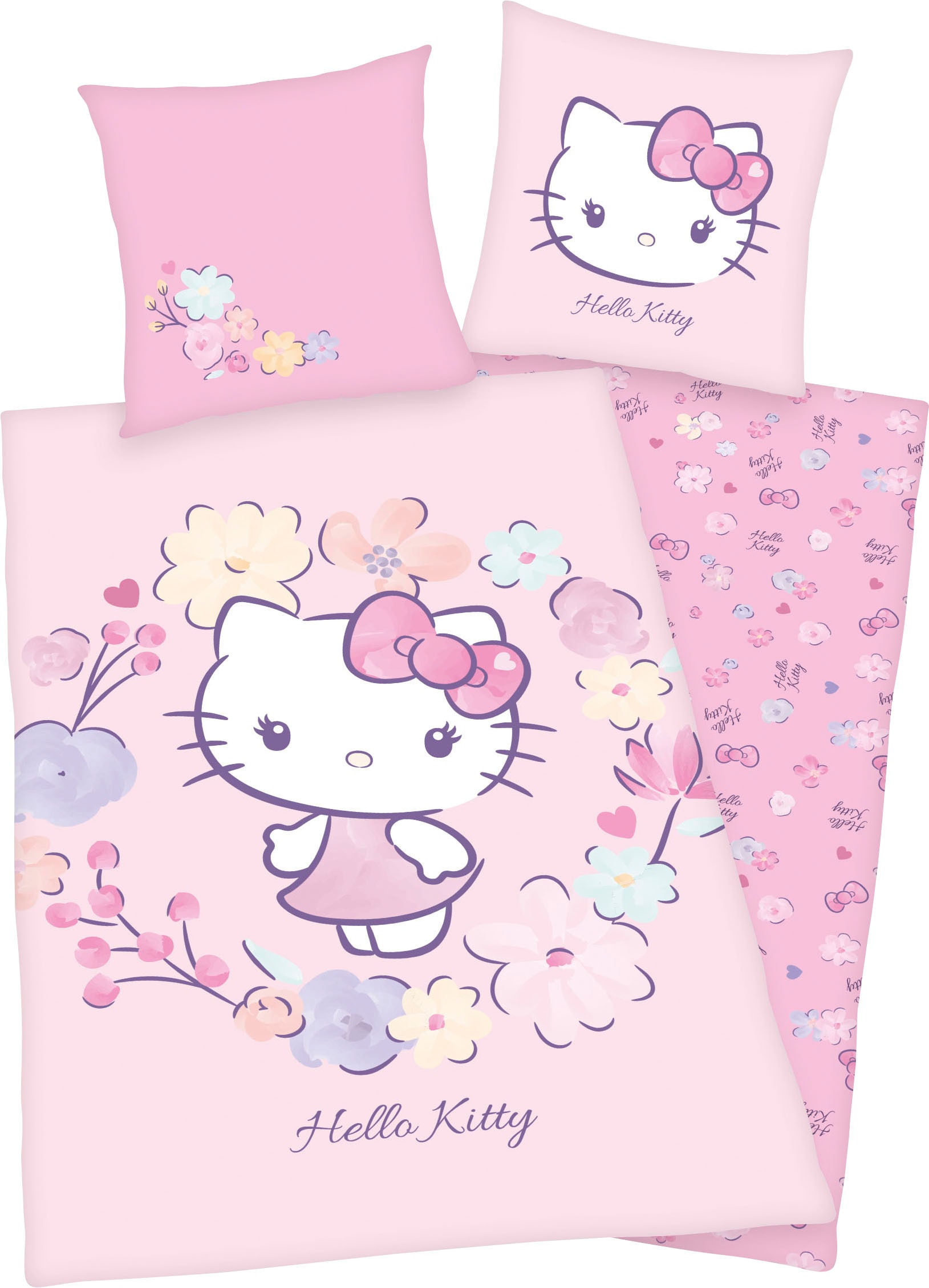 Hello Kitty Kinderbettwäsche »Hello Kitty«, mit niedlichem Hello Kitty Motiv von Hello Kitty