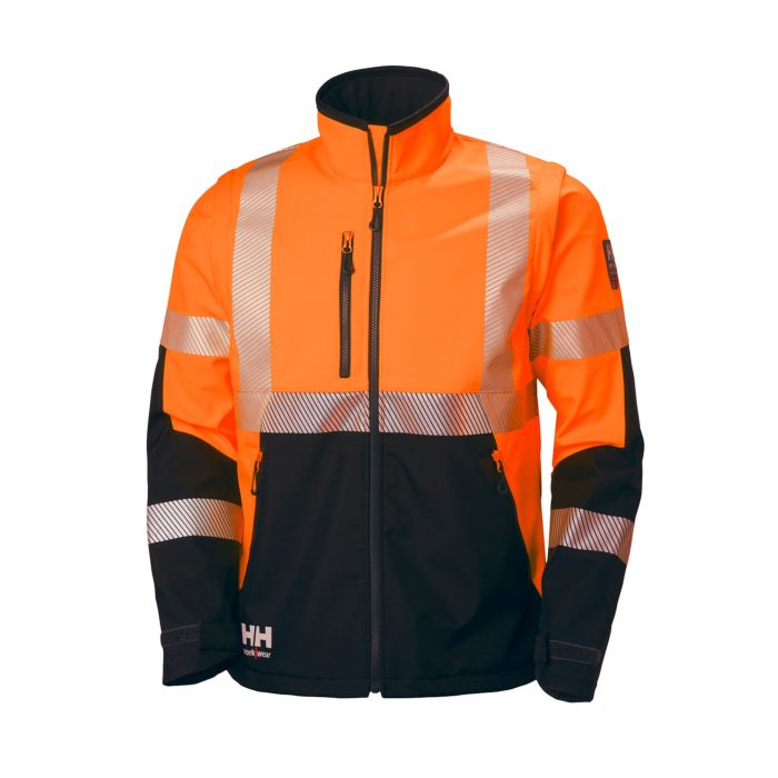 Helly Hansen ICU Sicherheits-Softshell-Jacke, orange-anthrazit, M von Helly Hansen Workwear