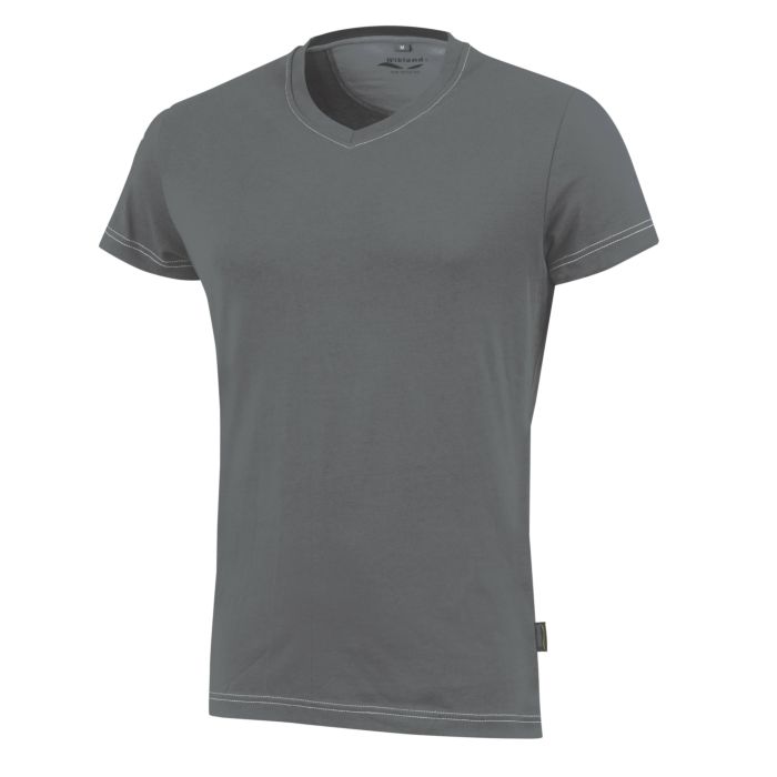 Wikland Damen T-Shirt mit V-Ausschnitt, grau von Wikland
