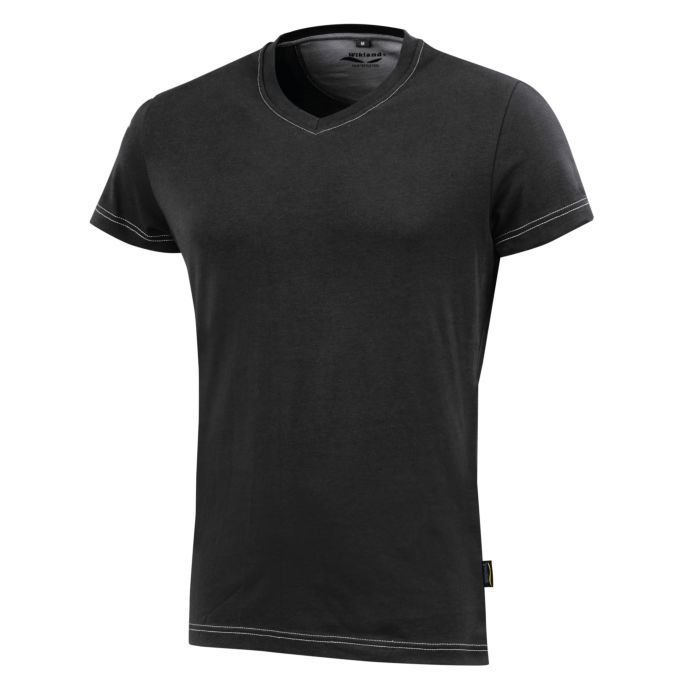 Wikland Damen T-Shirt mit V-Ausschnitt, schwarz, XL von Wikland