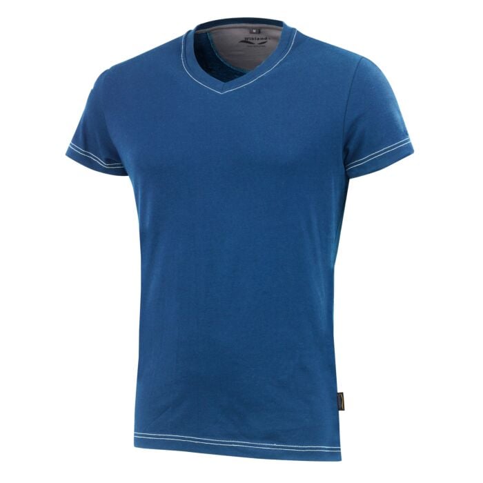 Wikland Damen T-Shirt mit V-Ausschnitt, blau, XS von Wikland
