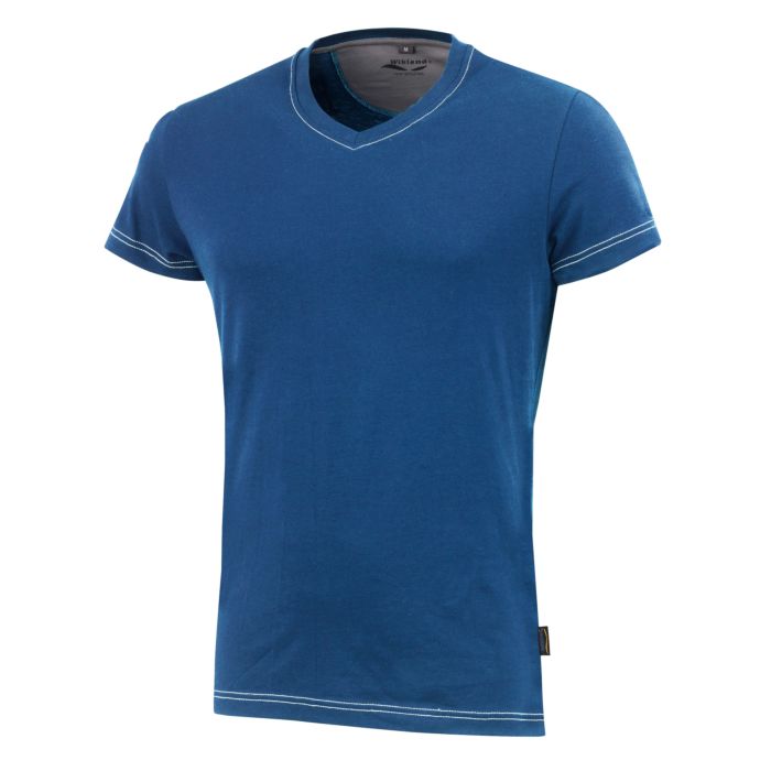 Wikland Damen T-Shirt mit V-Ausschnitt, blau von Wikland
