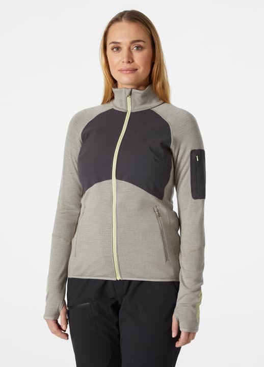 Helly Hansen W Lifa Merino Midlayer Fleecejacke hellgrau von Helly Hansen