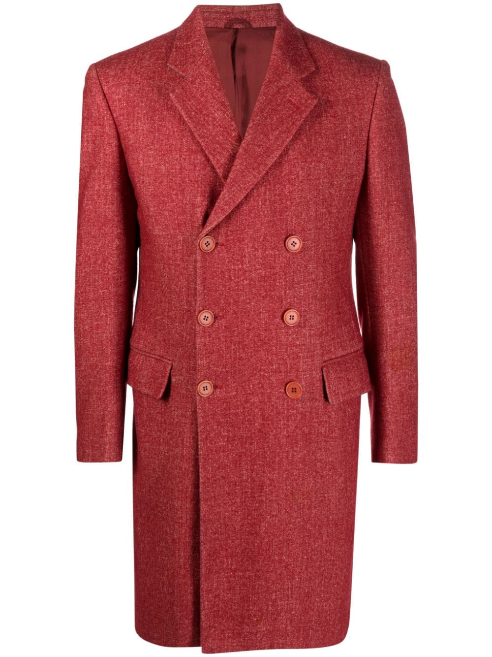 Helmut Lang Pre-Owned 1990 notched-lapel double-breasted coat - Red von Helmut Lang Pre-Owned