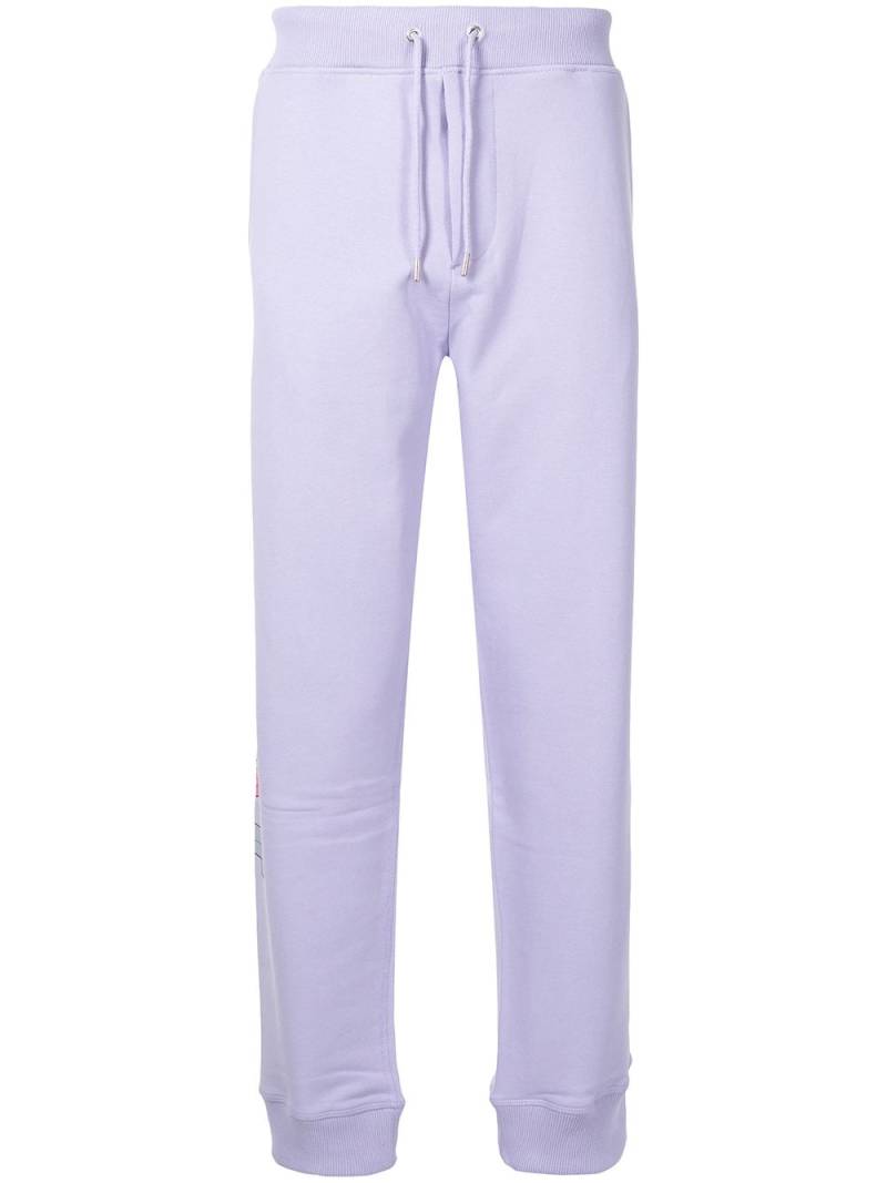 Helmut Lang 3D logo cotton track pants - Purple von Helmut Lang