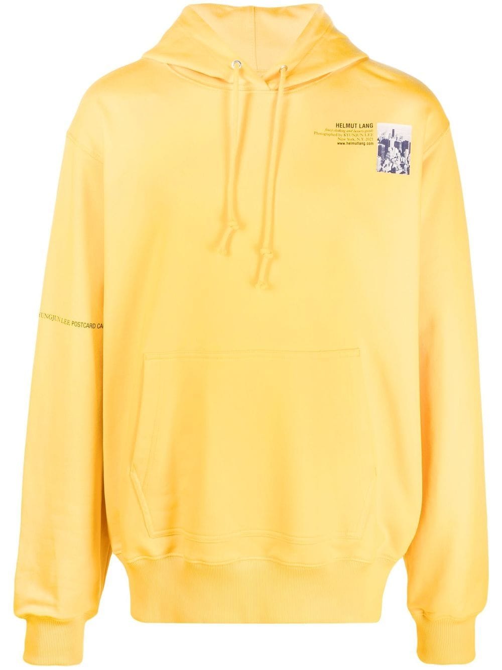 Helmut Lang New York postcard print hoodie - Yellow von Helmut Lang