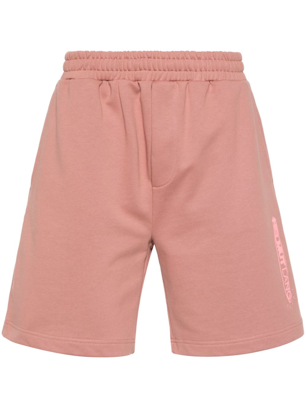 Helmut Lang Space-logo cotton shorts - Pink von Helmut Lang