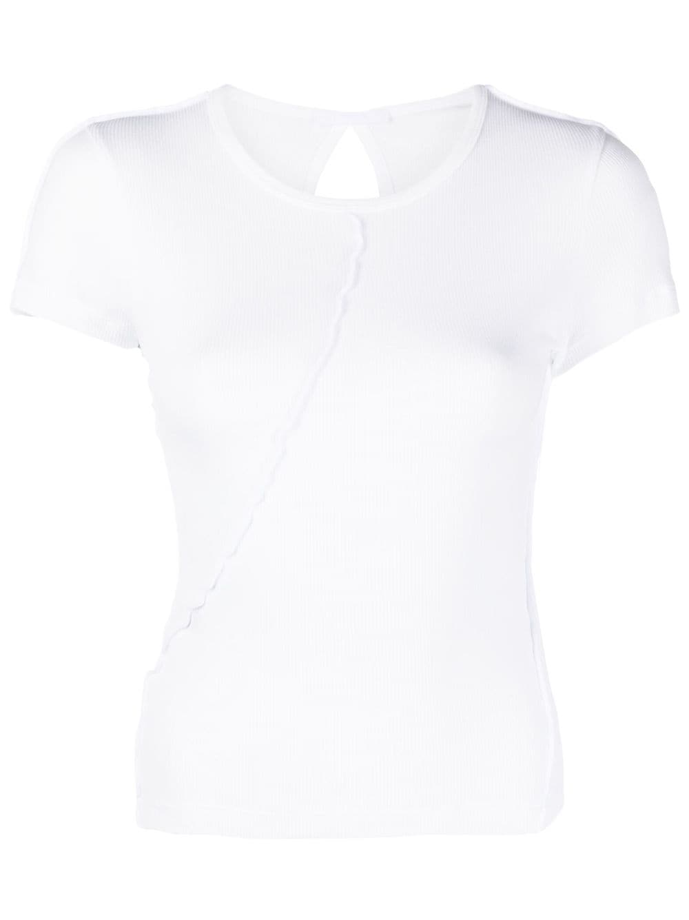 Helmut Lang Twisted cut-out cotton T-shirt - White von Helmut Lang