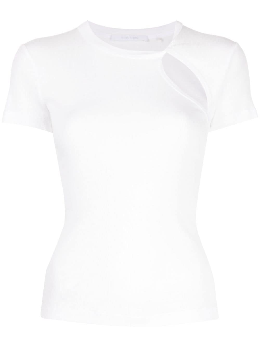 Helmut Lang asymmetric short-sleeve top - White von Helmut Lang