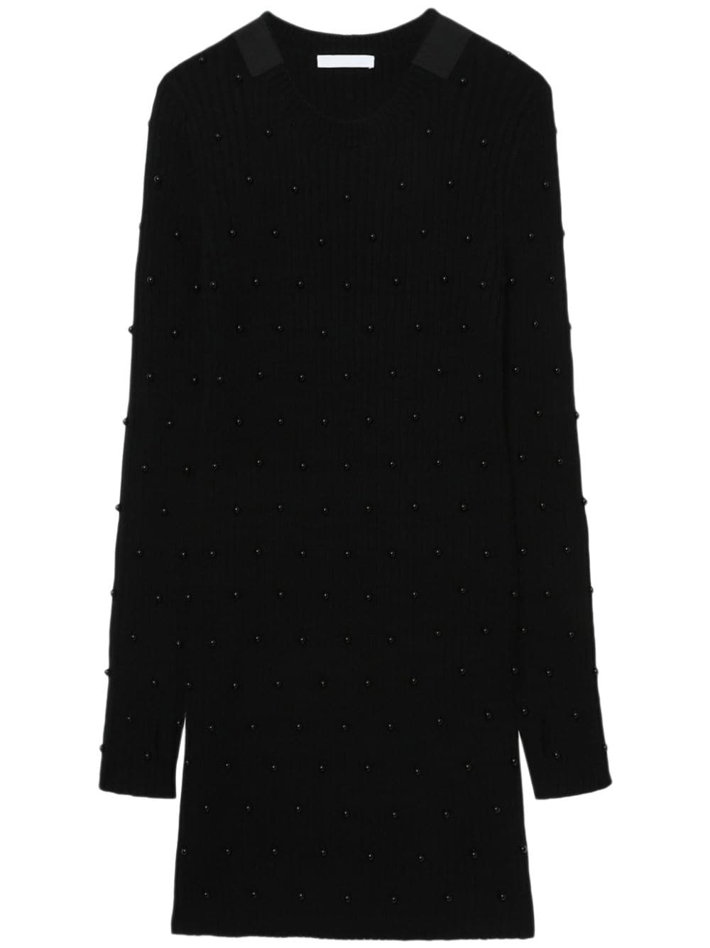 Helmut Lang bead-embellished ribbed-knit dress - Black von Helmut Lang