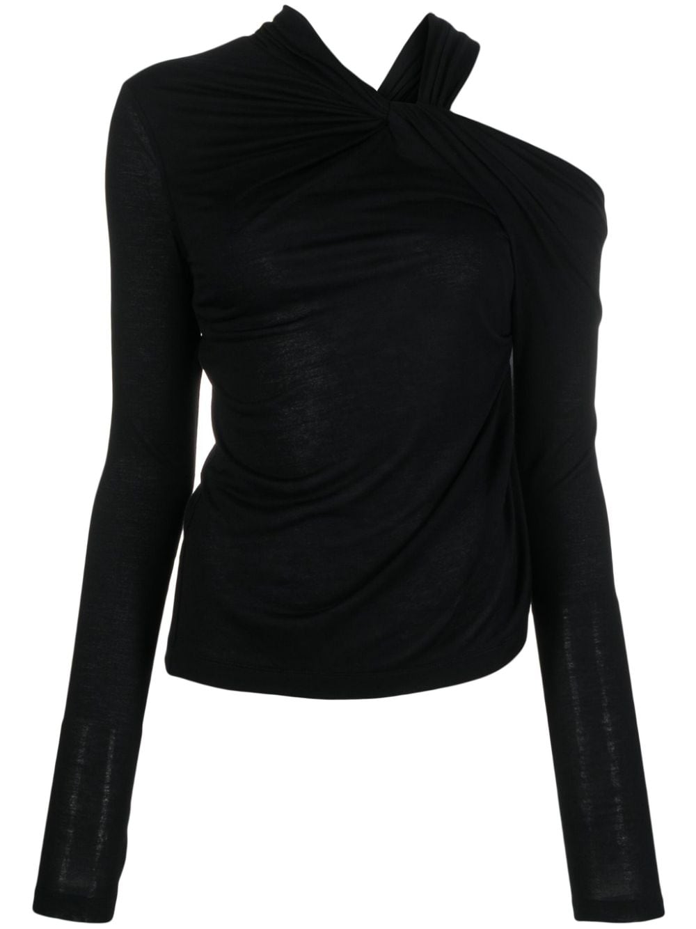 Helmut Lang cold-shoulder twisted blouse - Black von Helmut Lang