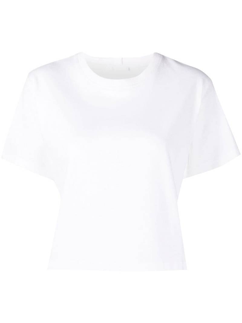 Helmut Lang cropped embossed-logo T-shirt - White von Helmut Lang