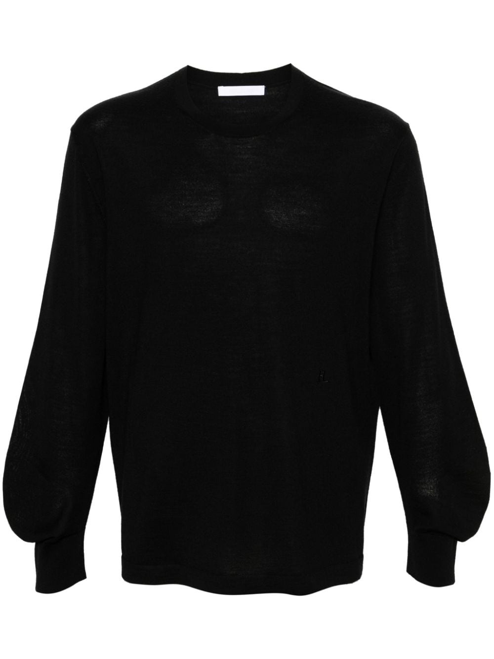 Helmut Lang curve-sleeve fine-knit jumper - Black von Helmut Lang