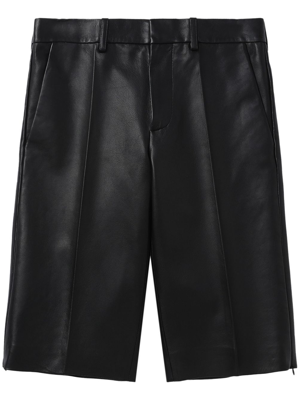 Helmut Lang leather knee-length shorts - Black von Helmut Lang