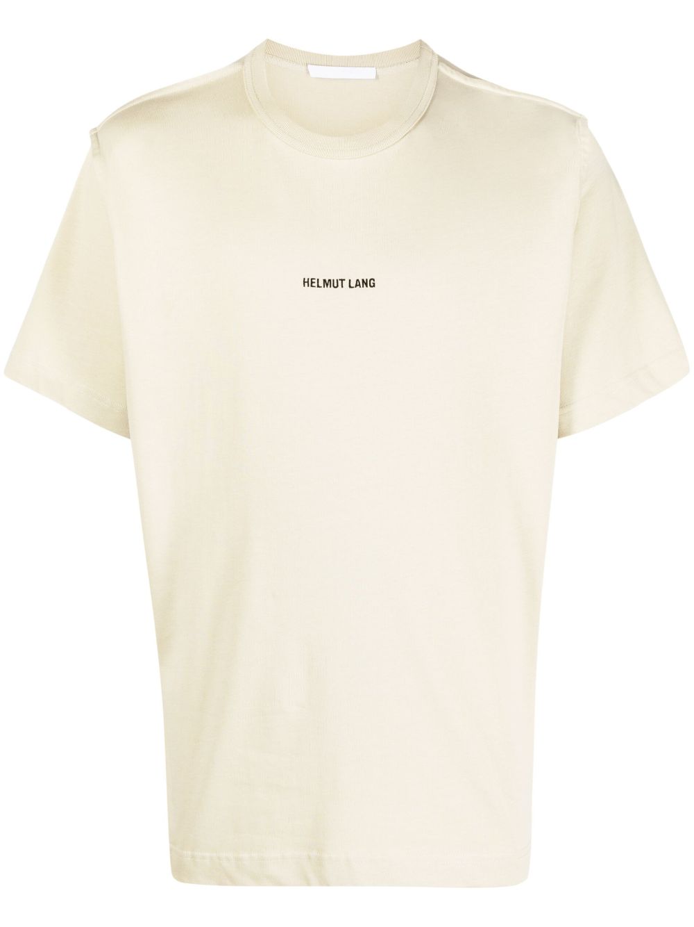 Helmut Lang logo-embroidered cotton T-shirt - Neutrals von Helmut Lang