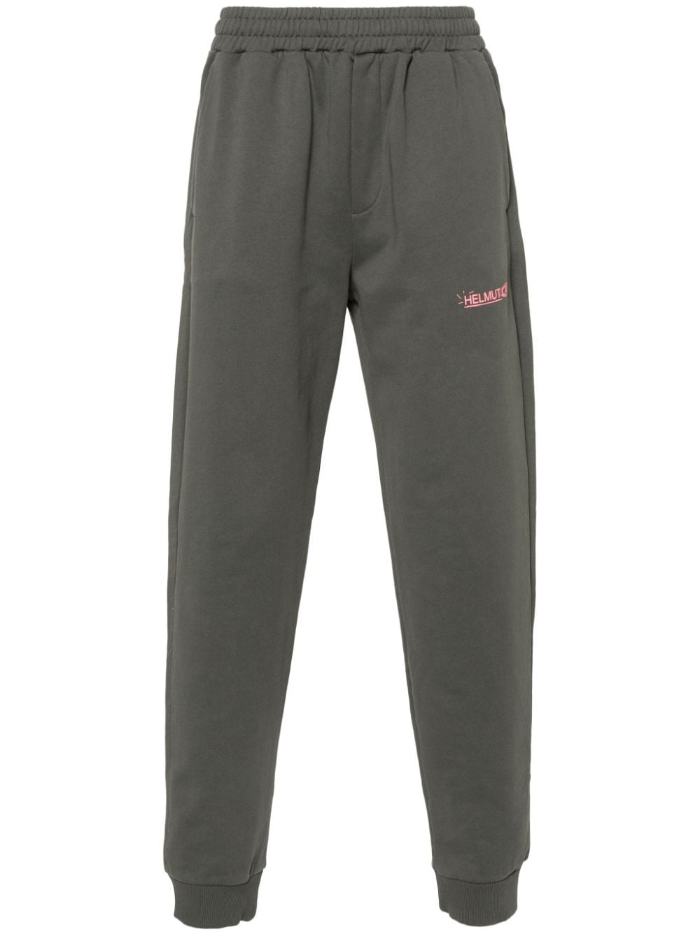 Helmut Lang logo-print cotton track pants - Grey von Helmut Lang