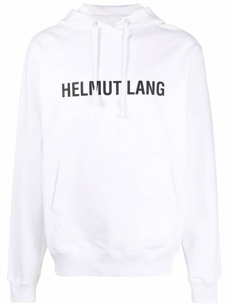Helmut Lang logo-print drawstring hoodie - White von Helmut Lang