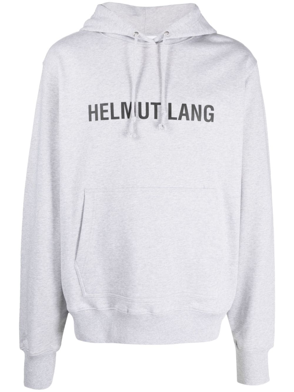 Helmut Lang logo-print stretch-cotton hoodie - Grey von Helmut Lang