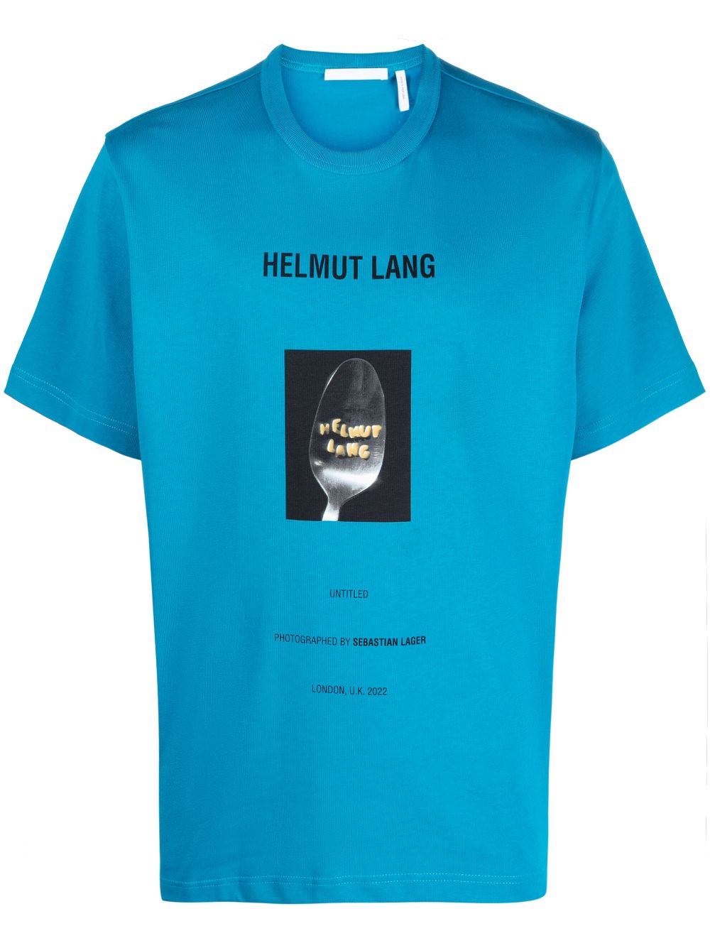 Helmut Lang photograph-print cotton T-shirt - Blue von Helmut Lang