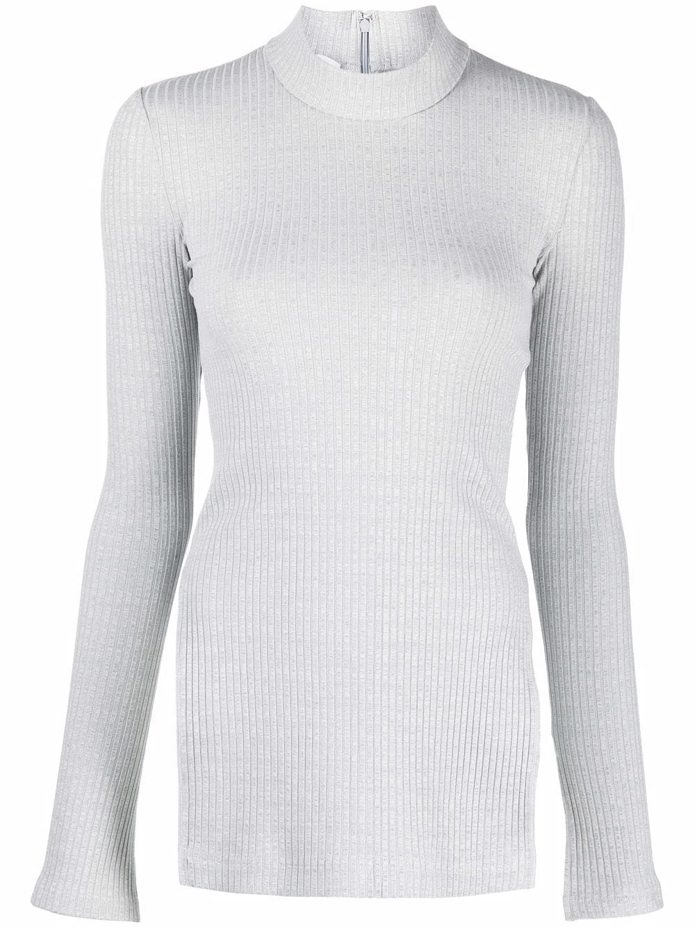 Helmut Lang ribbed-knit long-sleeve top - Grey von Helmut Lang