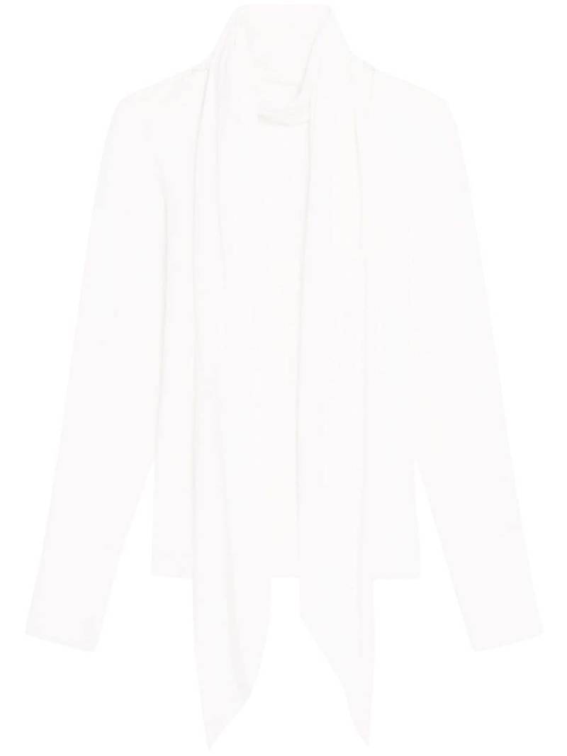 Helmut Lang scarf-detail silk blouse - Neutrals von Helmut Lang