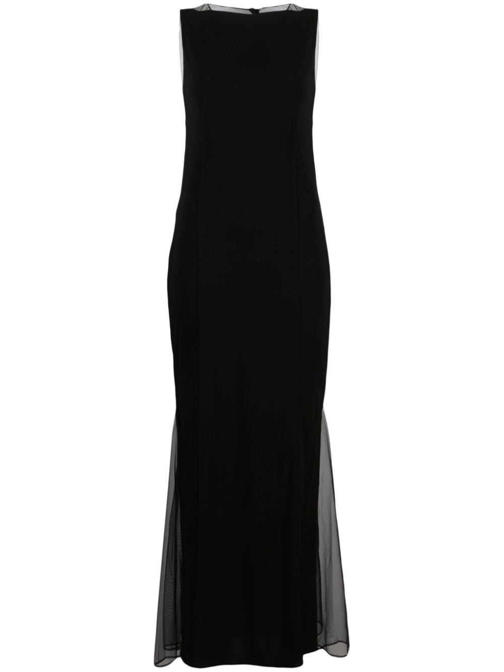 Helmut Lang sheer-panelled flared dress - Black von Helmut Lang