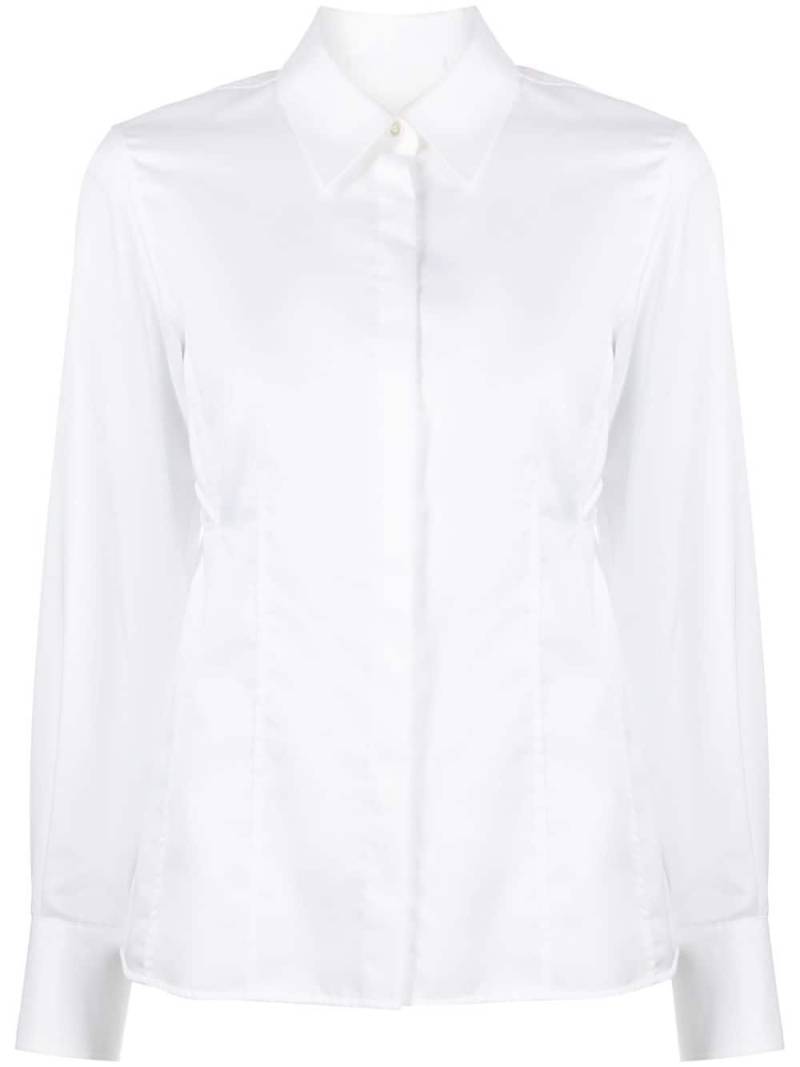Helmut Lang slash silk shirt - White von Helmut Lang