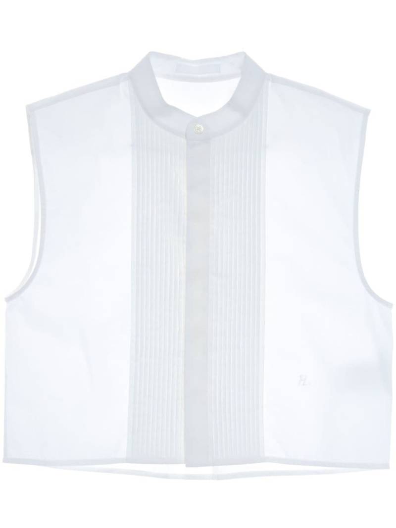 Helmut Lang sleeveless tuxedo shirt - White von Helmut Lang