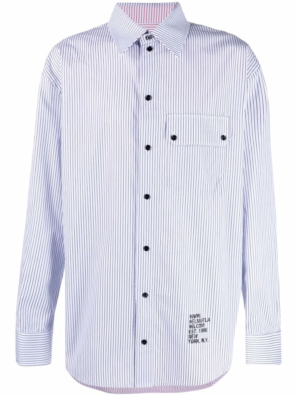 Helmut Lang twin stripe long-sleeve shirt - Blue von Helmut Lang