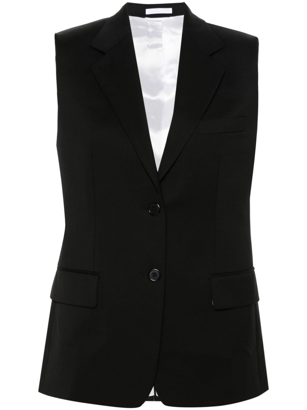 Helmut Lang virgin-wool tailored gilet - Black von Helmut Lang