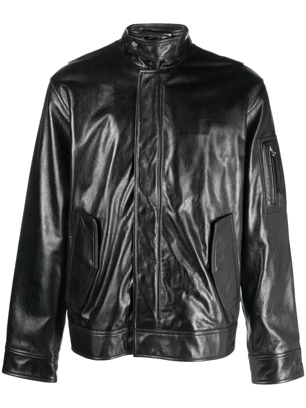Helmut Lang zip-up leather jacket - Black von Helmut Lang