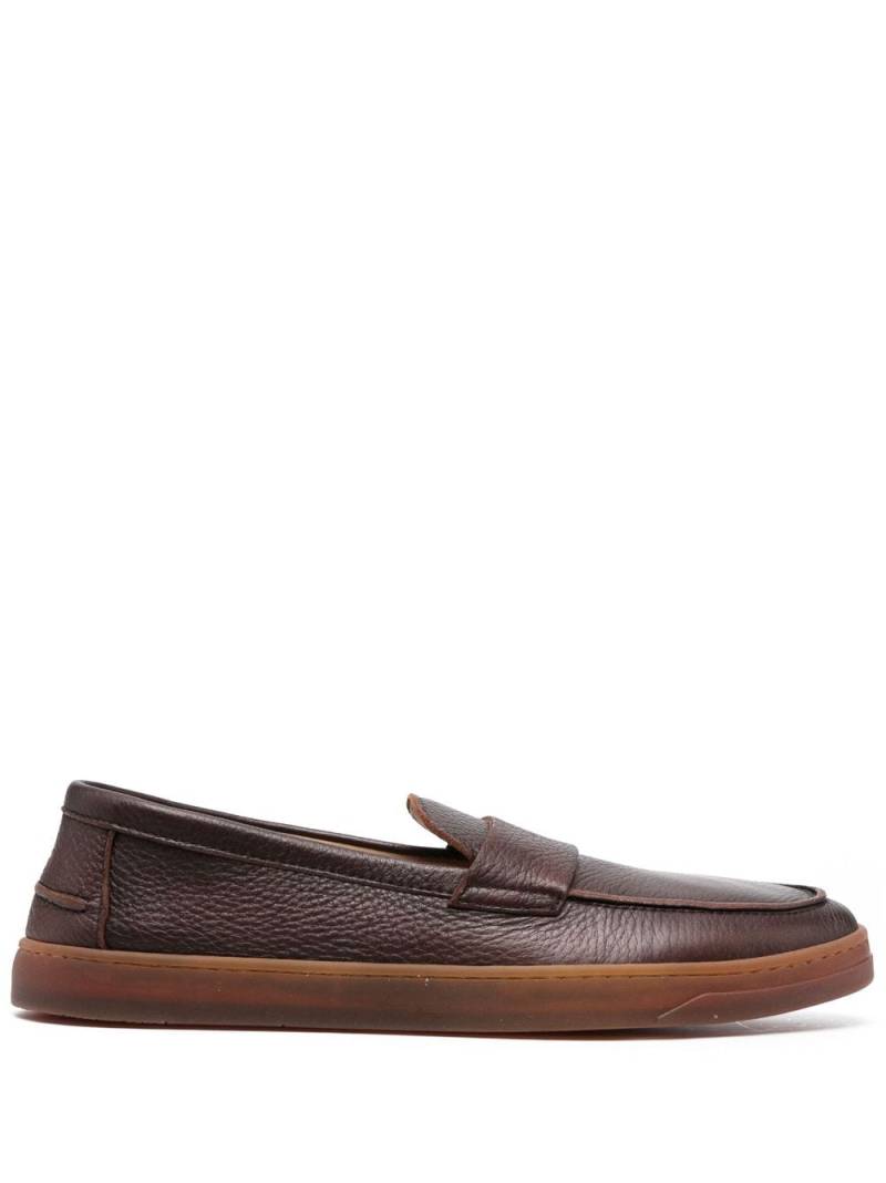 Henderson Baracco Sifnos pebble-leather loafers - Brown von Henderson Baracco